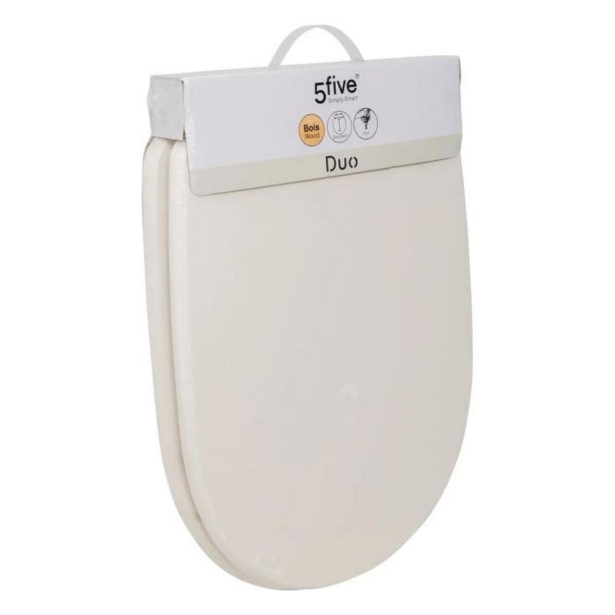 FIVE Abattant WC Design  Duo  49cm Ivoire