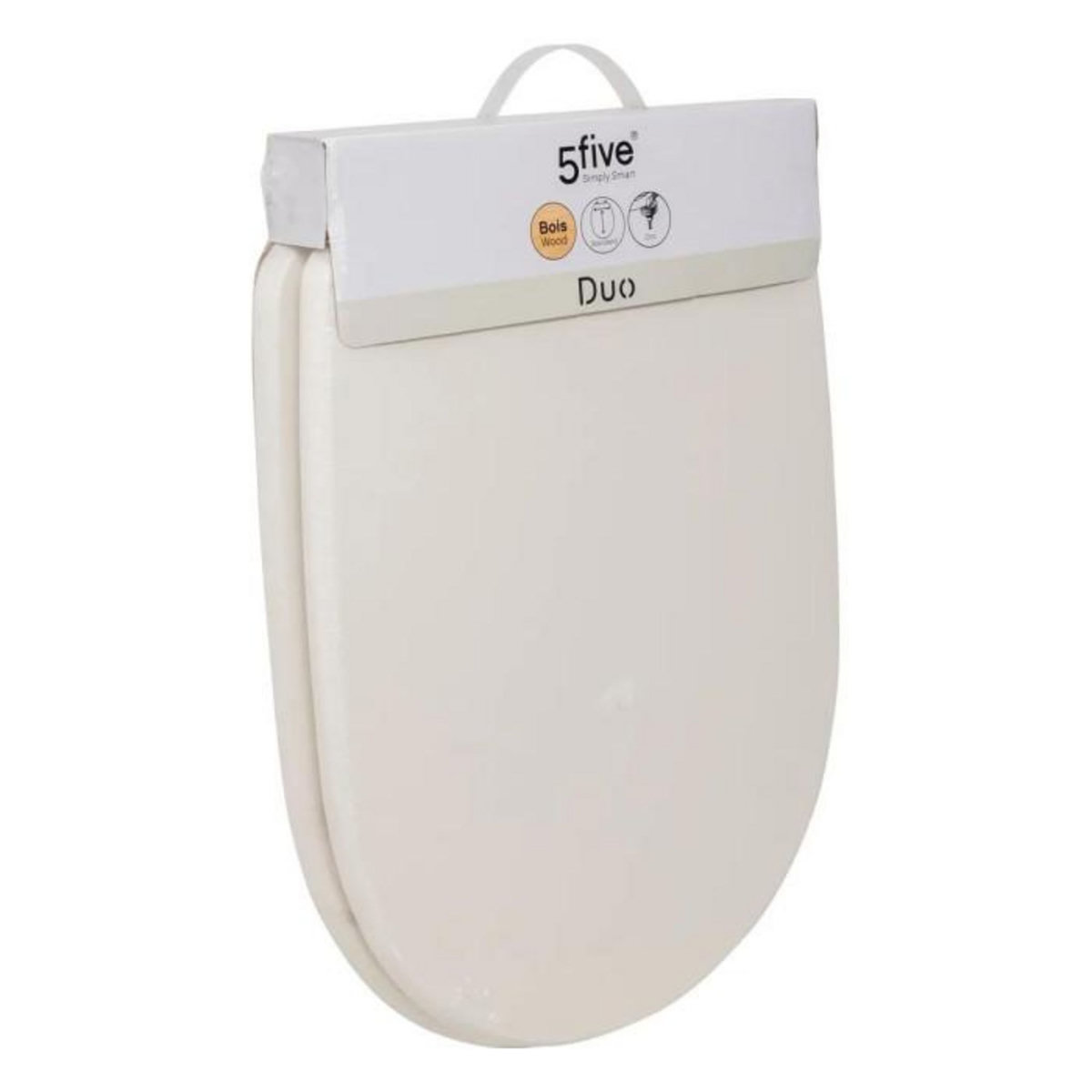 FIVE Abattant WC Design  Duo  49cm Ivoire