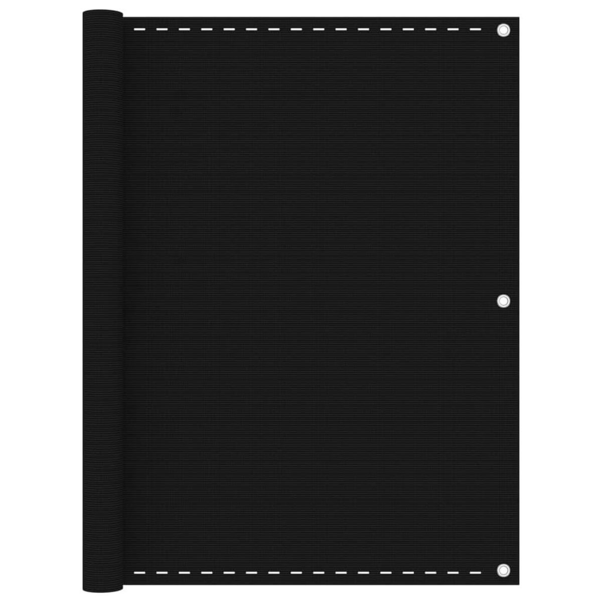 VIDAXL Ecran de balcon Noir 120x500 cm PEHD