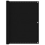 VIDAXL Ecran de balcon Noir 120x500 cm PEHD
