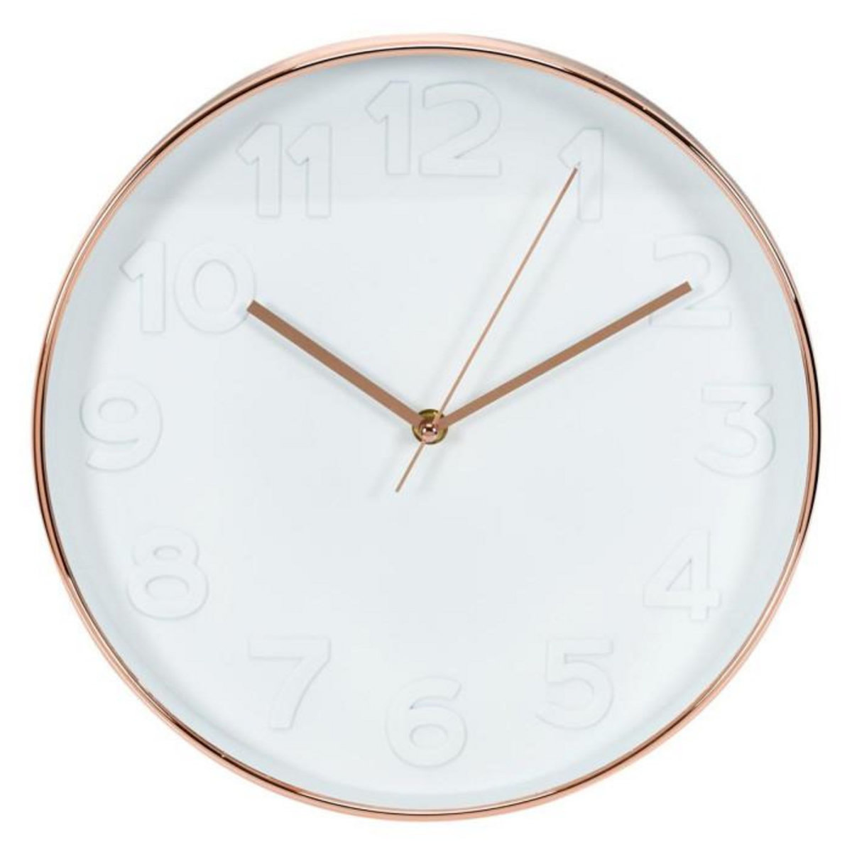 Paris Prix Horloge Murale  Gold  30cm Blanc & Cuivre