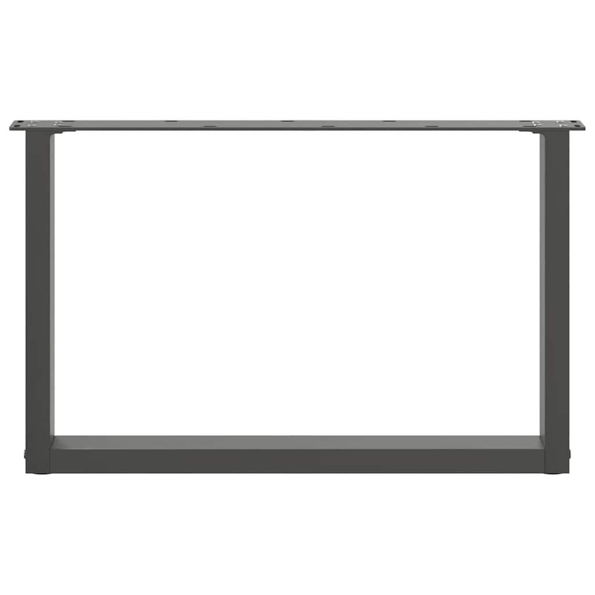 Voir la diapositive 5 : VIDAXL Pieds de table basse forme de U 2 pcs anthracite 70x(42-43) cm
