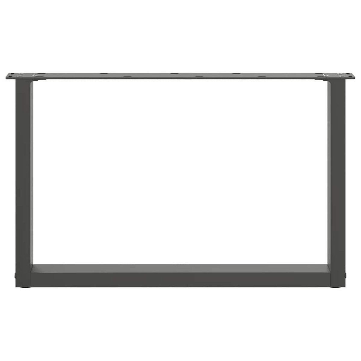 VIDAXL Pieds de table basse forme de U 2 pcs anthracite 70x(42-43) cm