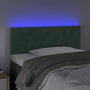 Voir la diapositive 3 : VIDAXL Tete de lit a LED Vert fonce 90x5x78/88 cm Velours