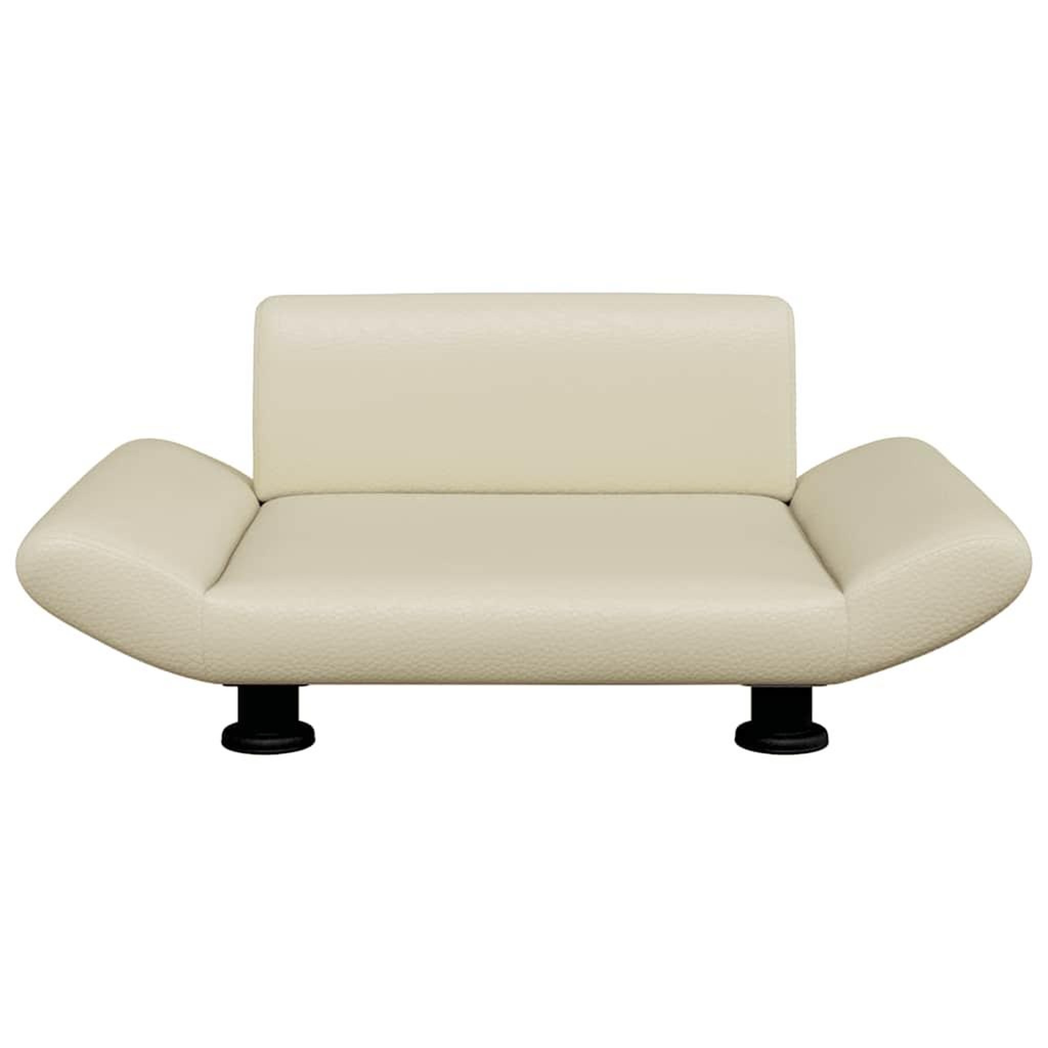 Voir la diapositive 3 : VIDAXL Lit pour chien creme 70x45x28 cm similicuir