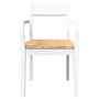 Voir la diapositive 5 : VIDAXL Chaises a manger 2 pcs blanc bois massif caoutchouc
