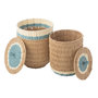 Voir la diapositive 2 : Paris Prix Lot de 2 Paniers Enfant  Doug  43cm Naturel & Bleu