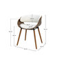 Voir la diapositive 4 : MAISON PAVANE Chaise en cuir synthétique blanc et bois plaqué noyer-Polo
