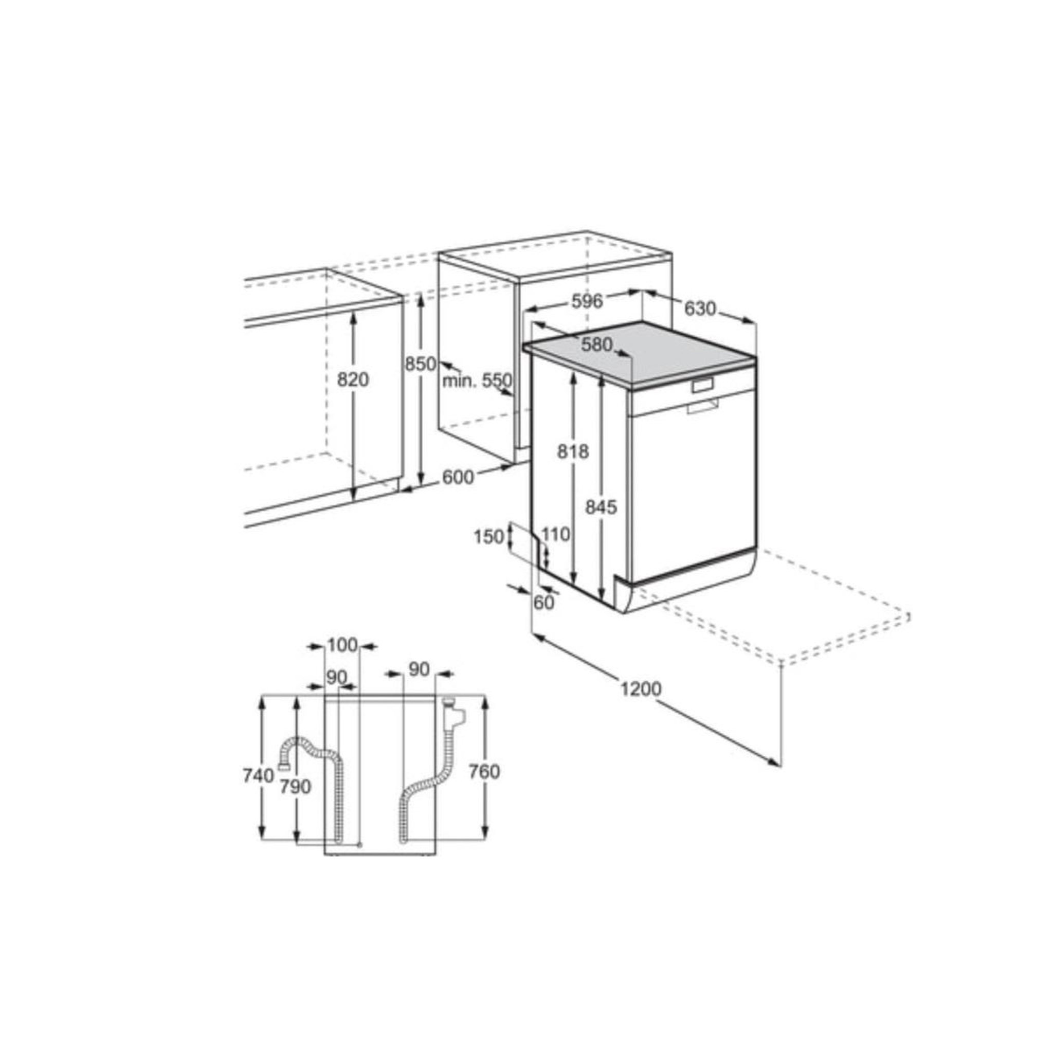 Voir la diapositive 6 : ELECTROLUX Lave-vaisselle 60cm 13 couverts 44db - esa47210sx