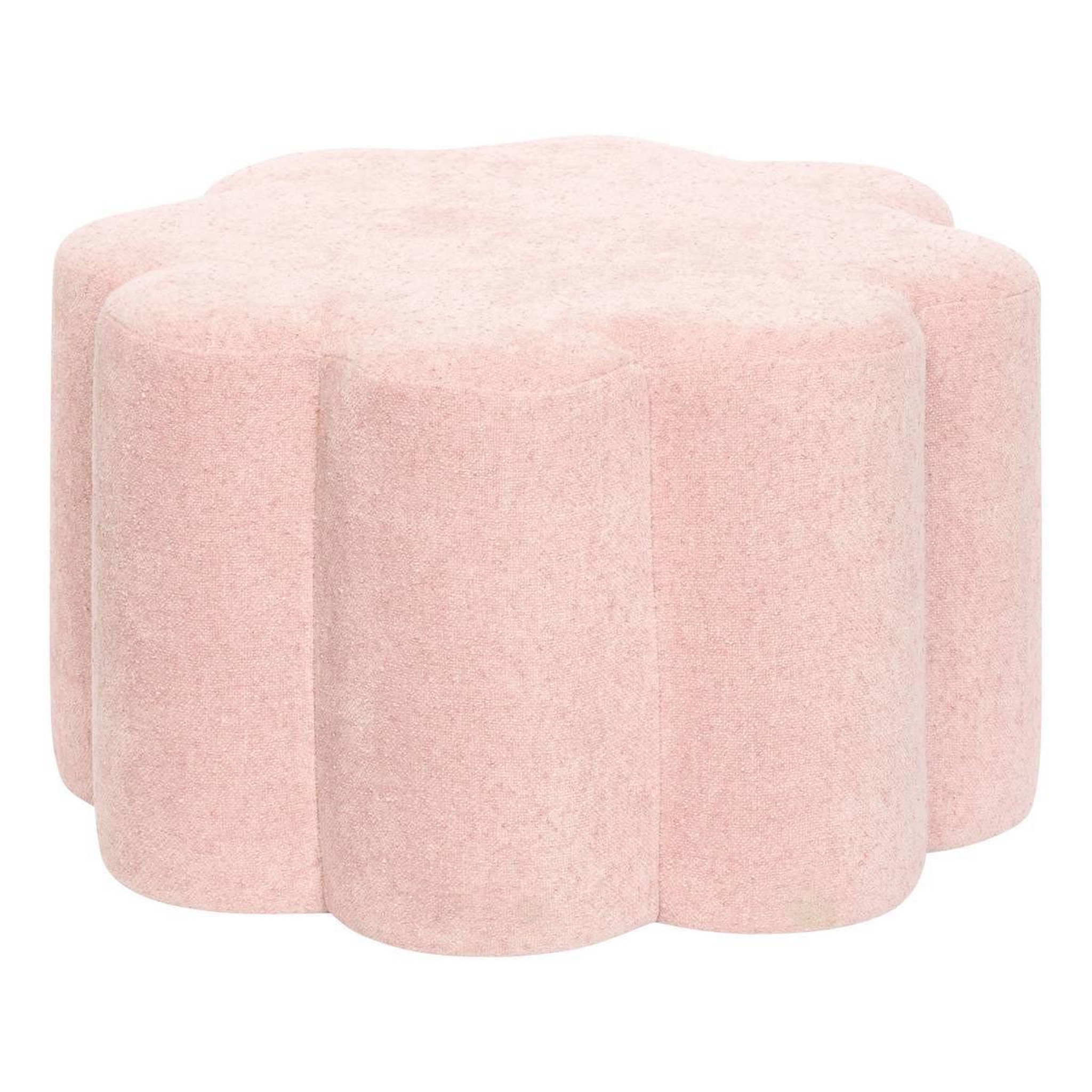 ATMOSPHERA Pouf design  fleur de rose  50cm rose