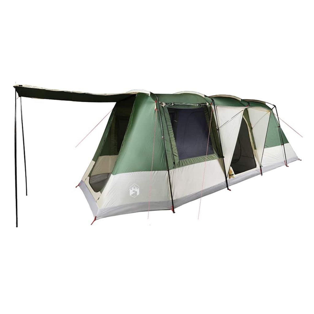 VIDAXL Tente de camping tunnel 4 personnes vert impermeable
