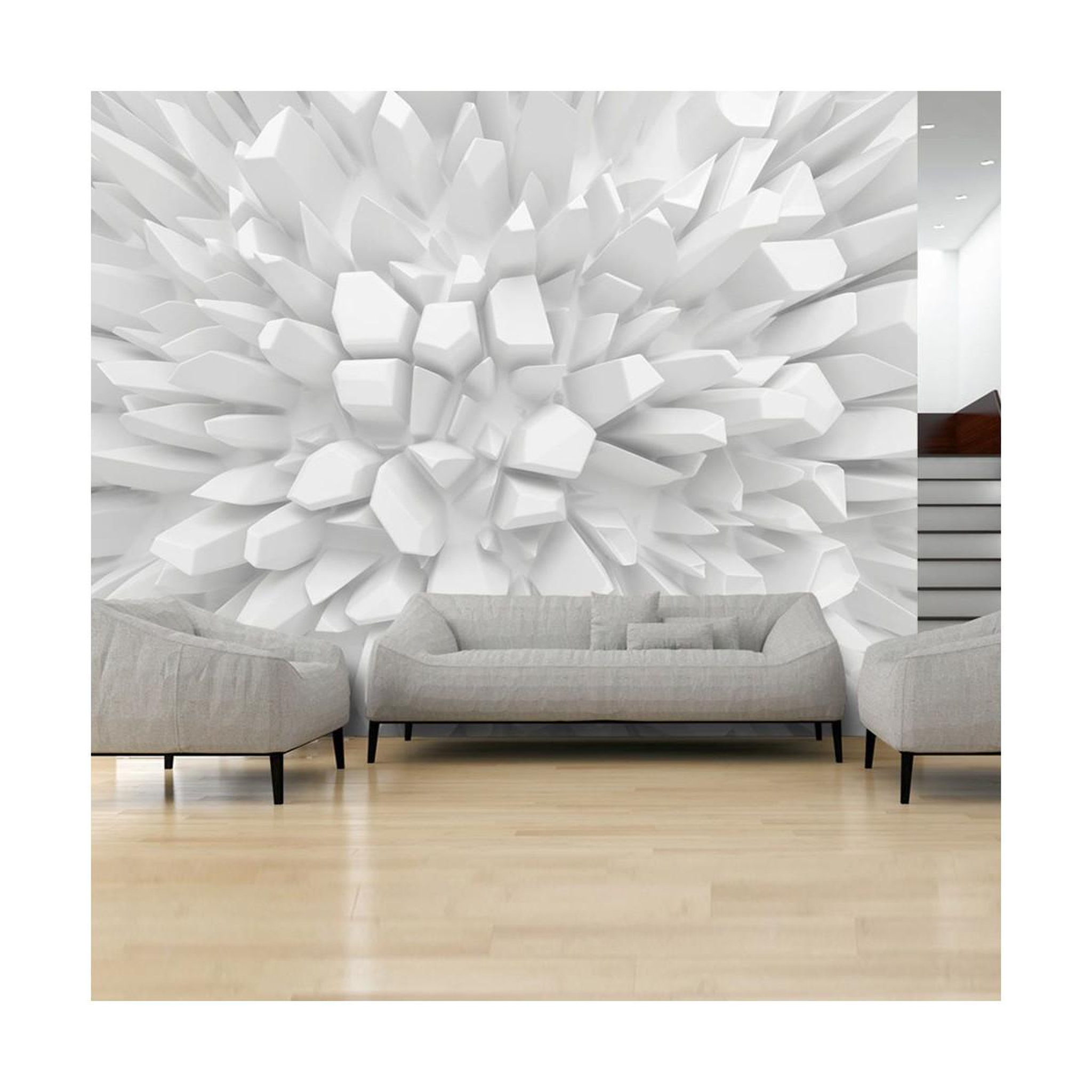 Paris Prix Papier peint  white dahlia. Coloris disponibles : Multicolore