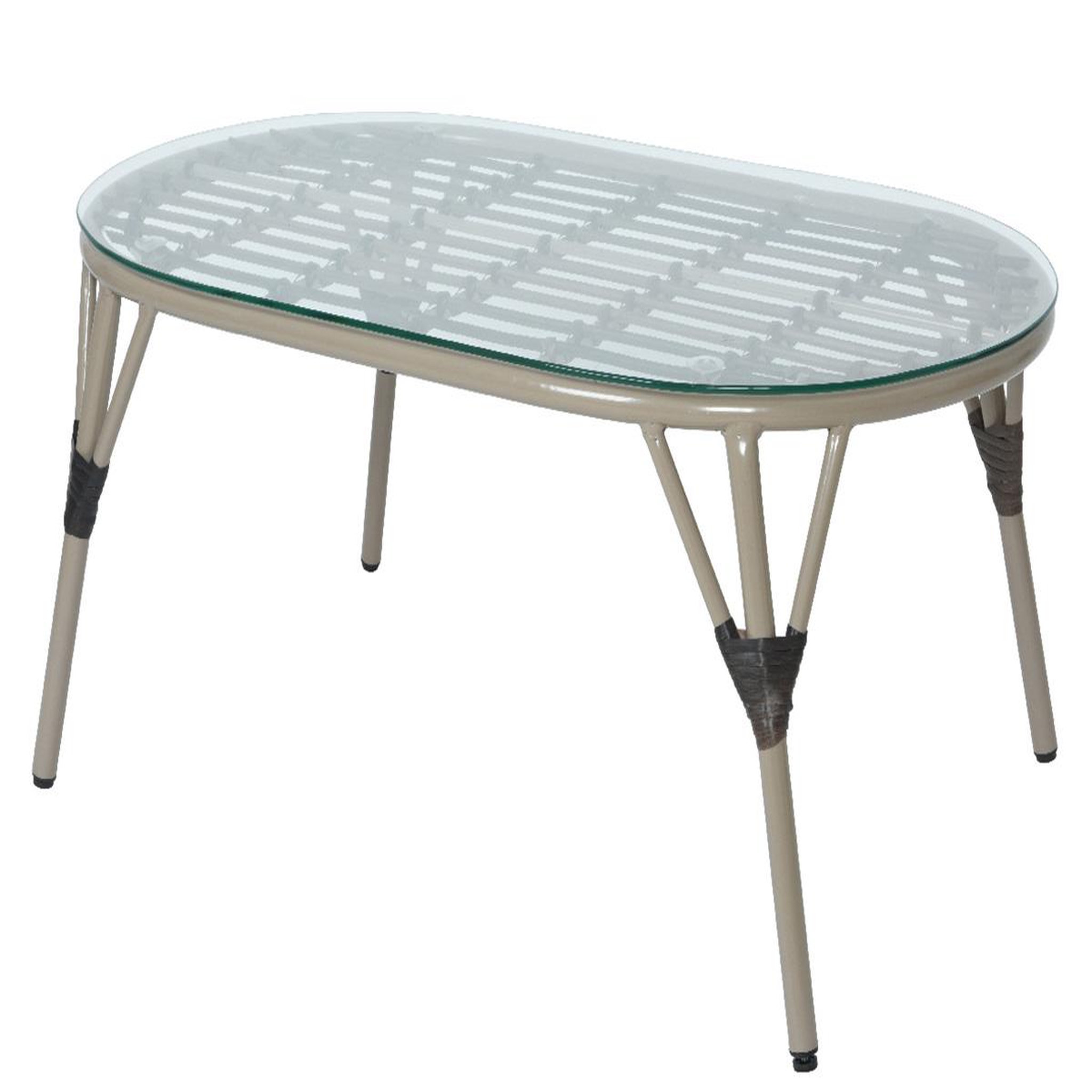 Voir la diapositive 4 : JARDIDECO Salon de jardin en résine tressée brun Evora avec table basse - 4 places