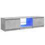 Voir la diapositive 2 : VIDAXL Meuble TV avec lumieres LED gris beton 140x40x35,5 cm