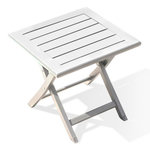 Paris Prix Table d'Appoint de Jardin Pliante  Marius  43cm Blanc