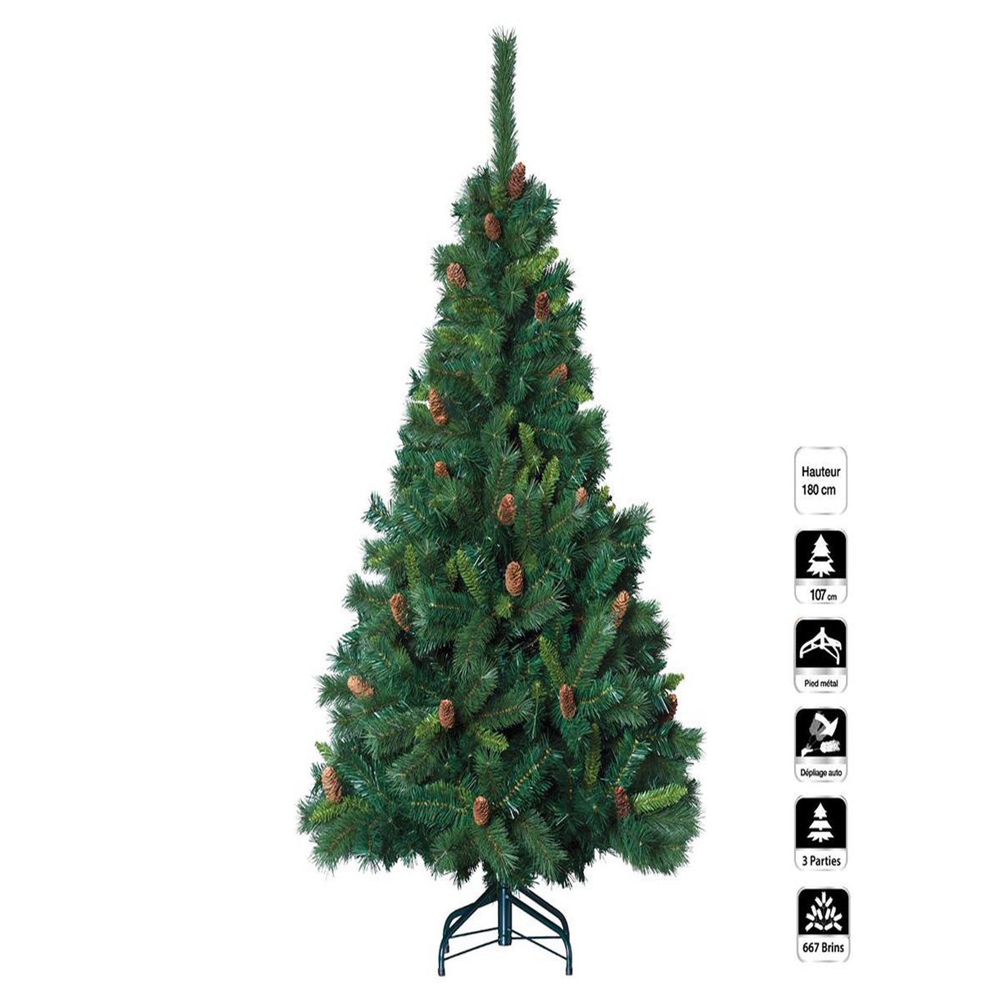 FEERIC LIGHT & CHRISTMAS Sapin de Noel artificiel Royal Majestic 180 cm - Fééric Christmas