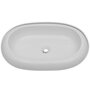 VIDAXL Lavabo de salle de bain avec mitigeur Ceramique Ovale Blanc