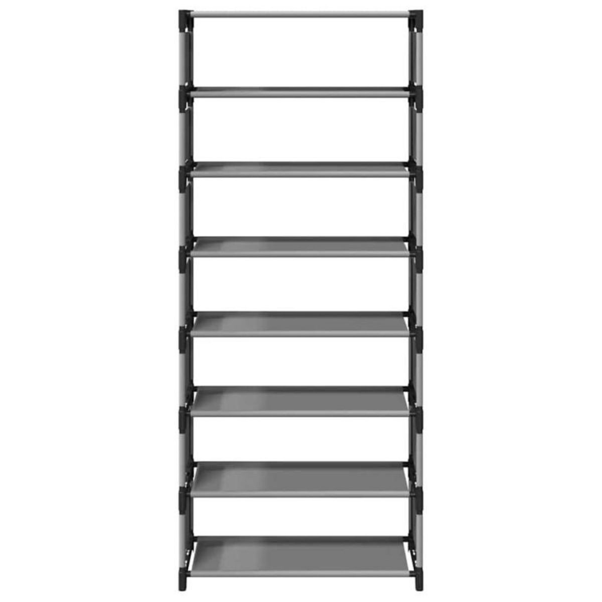 VIDAXL Étagère à chaussures 8 niveaux gris 54x28x124cm tissu non tissé