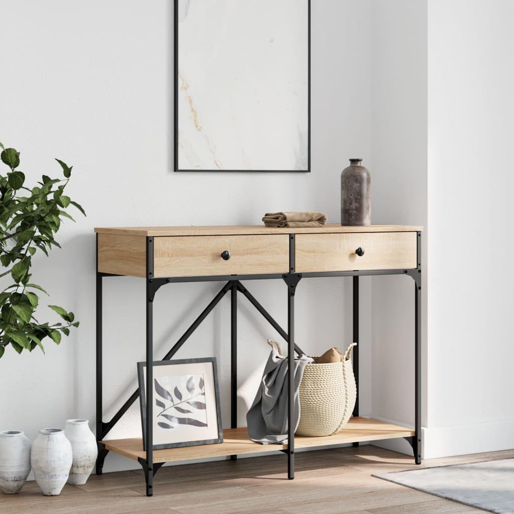 VIDAXL Table console chene sonoma 100x39x78,5 cm bois d'ingenierie