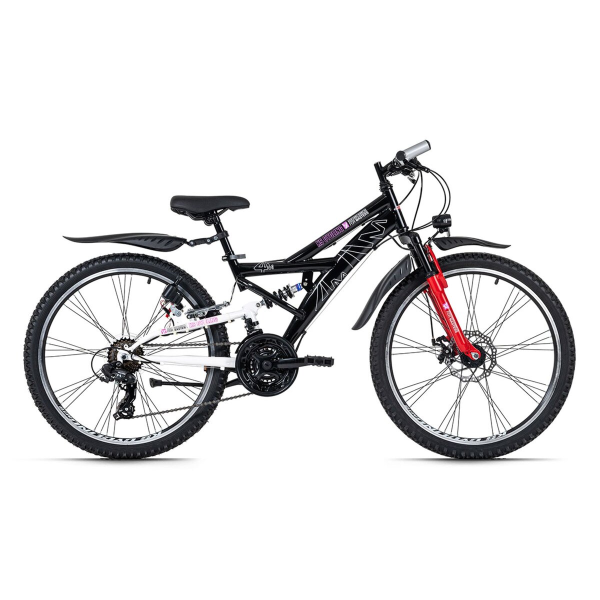 VTT junior tout suspendu 24 ATB 4Masters noir TC 36 cm pas cher