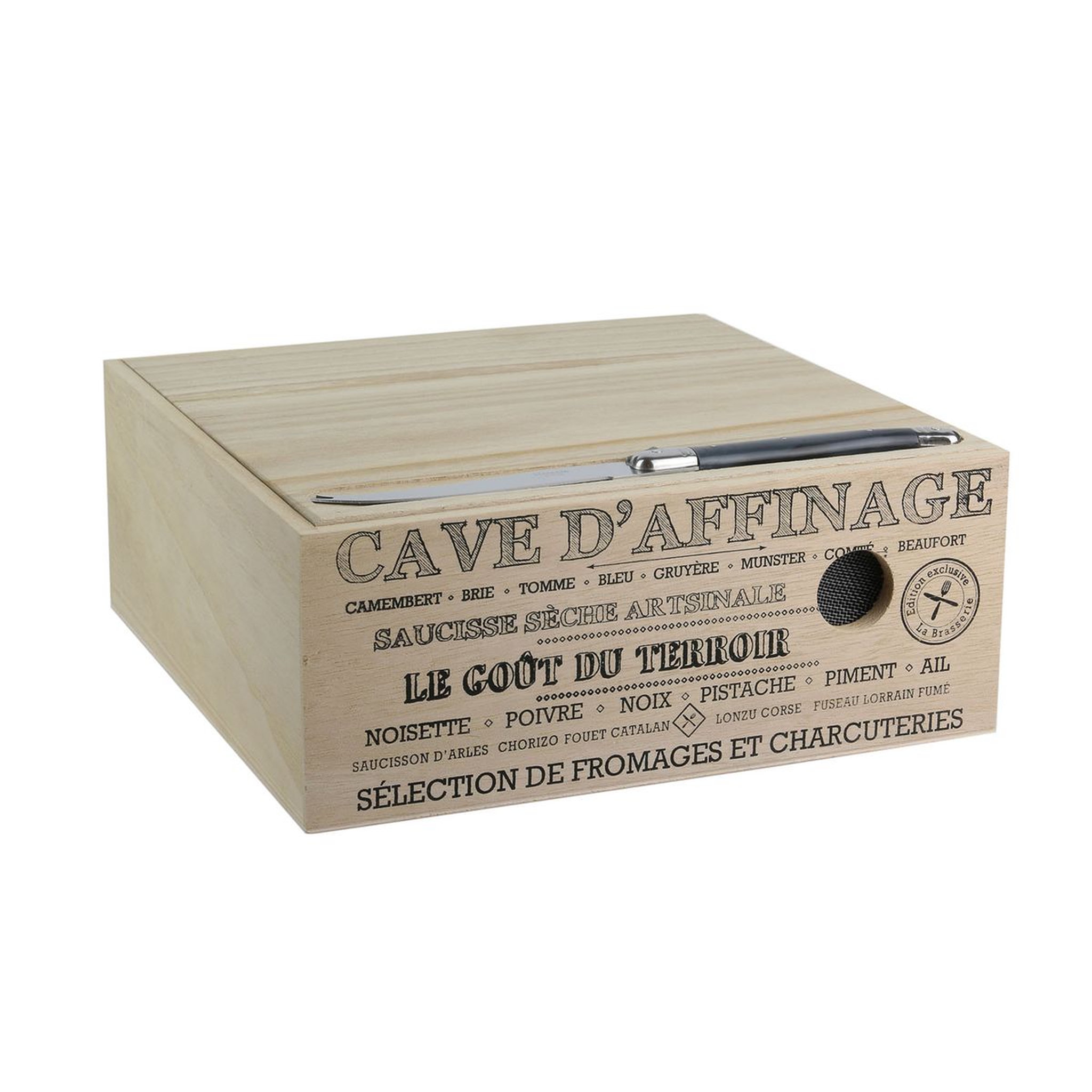 Voir la diapositive 4 : Cave à fromage bois 