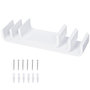 Voir la diapositive 5 : HOMCOM Lot de 3 étagères murales flottantes - design contemporain courbé - kit fixation inclus - MDF blanc