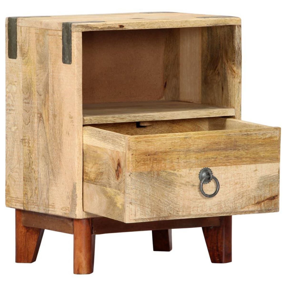 VIDAXL Table de chevet 40 x 30 x 52 cm Bois de manguier massif brut