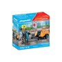 Voir la diapositive 2 : PLAYMOBIL 71752 Ouvrier avec marteau-piqueur et signalisation