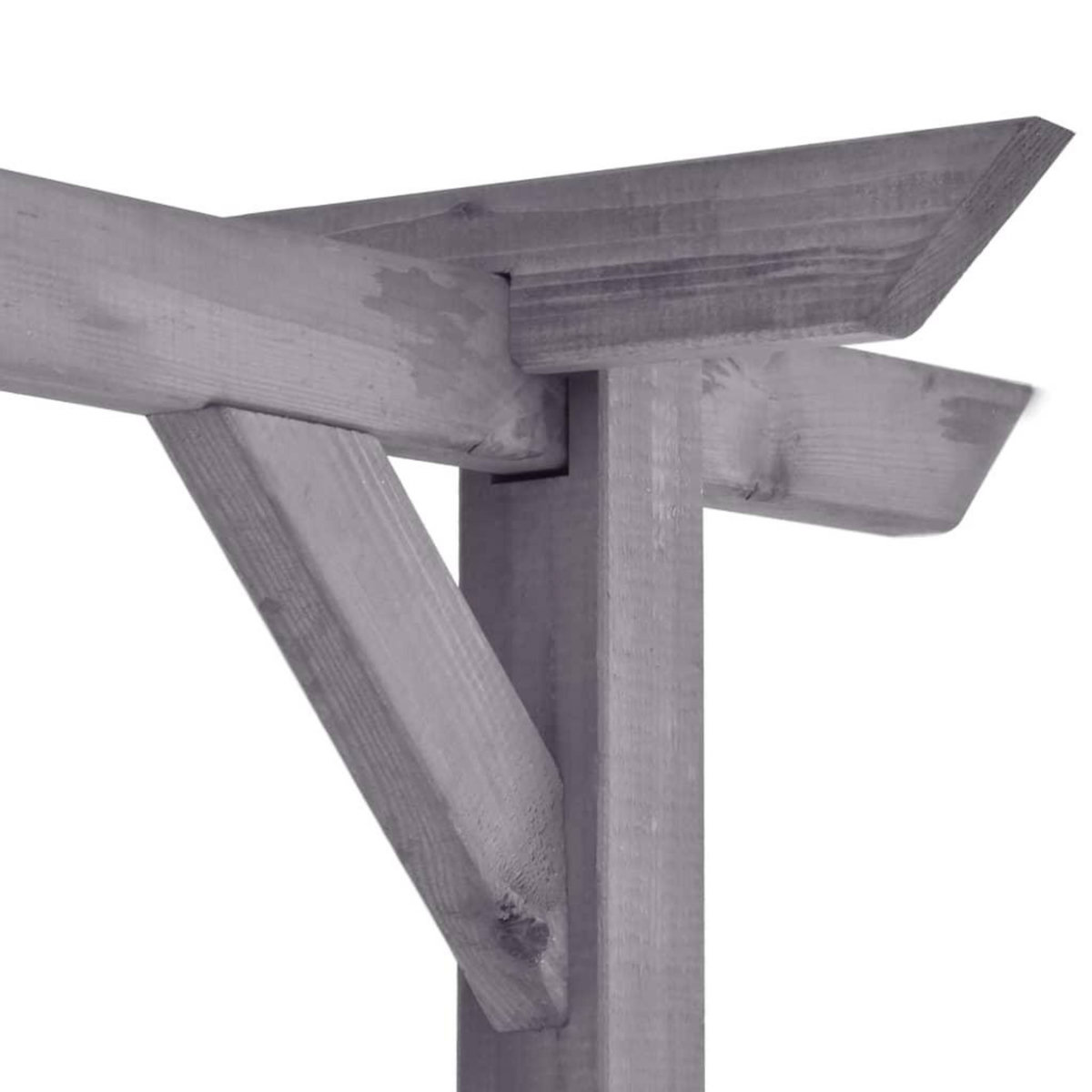 VIDAXL Pergola de jardin Gris 400x40x205 cm Bois de pin impregne
