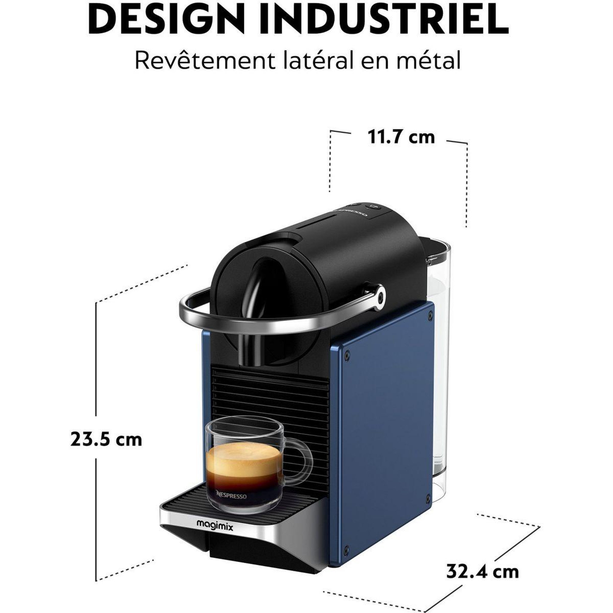 Voir la diapositive 3 : DELONGHI Nespresso pixie bleu  en127.bl