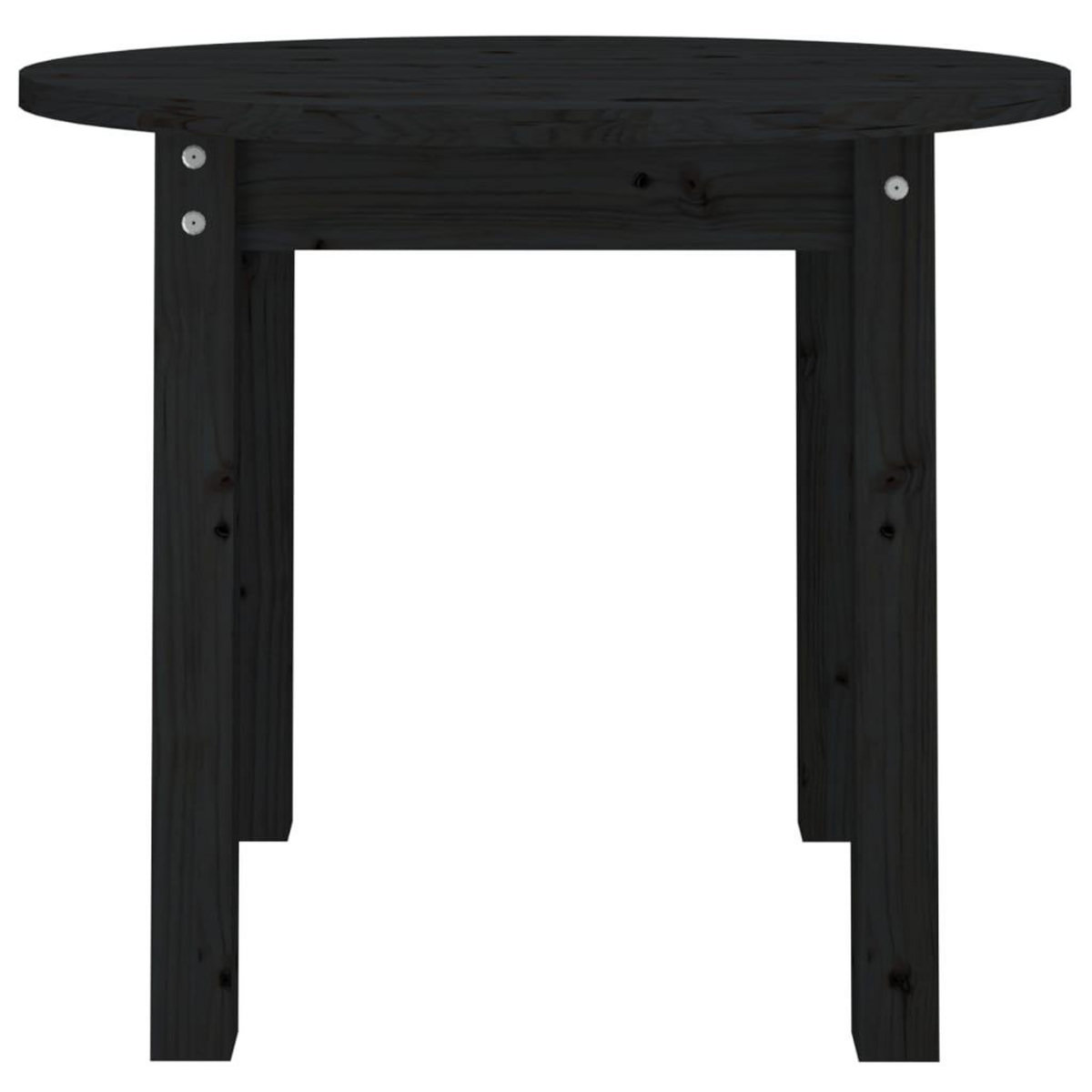VIDAXL Table basse Noir Ø 55x45 cm Bois massif de pin