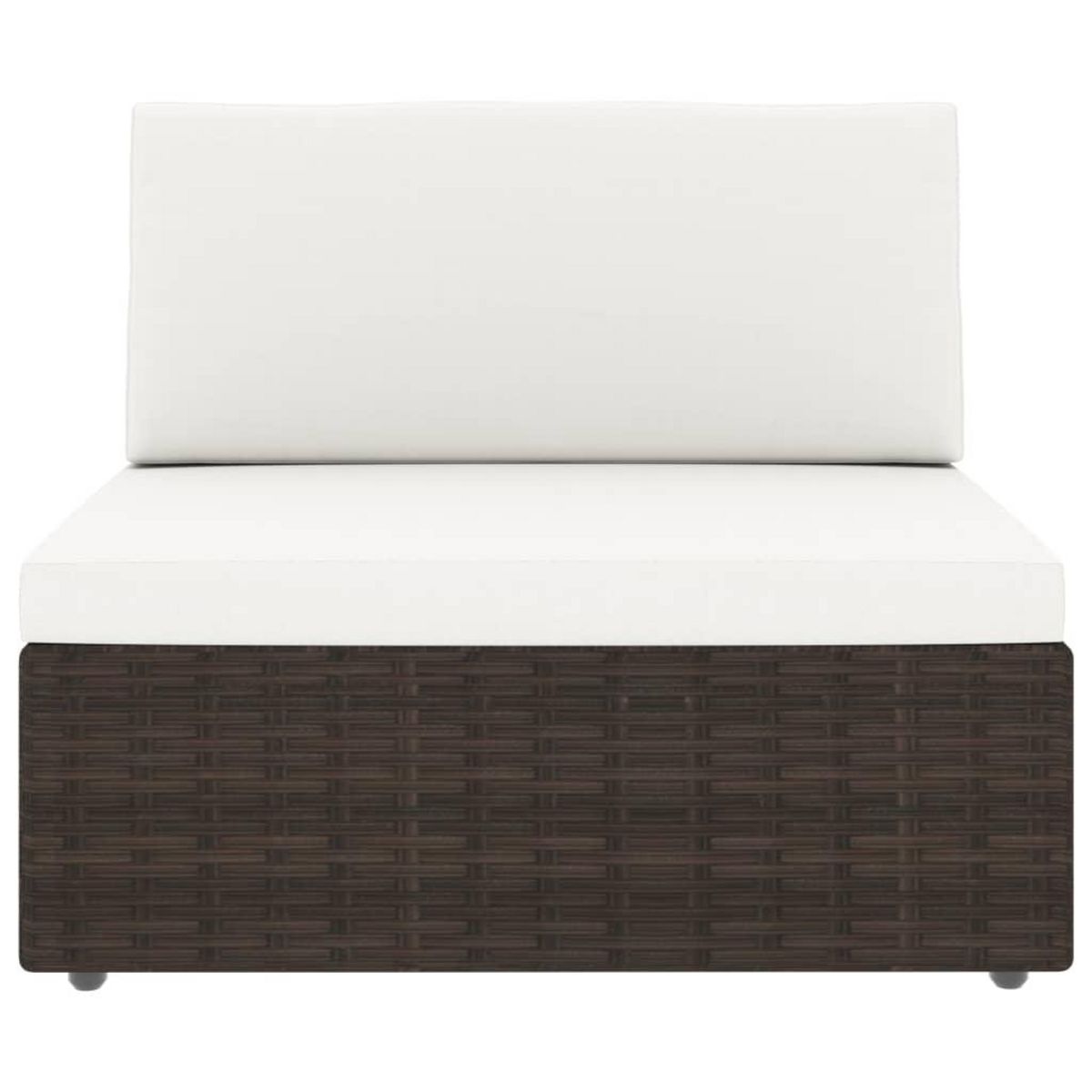 VIDAXL Salon de jardin 6 pcs avec coussins Marron Resine tressee