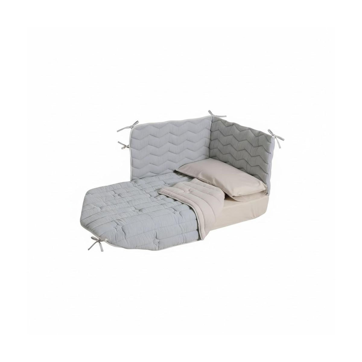 MICUNA set de linge Nordique 120x60 cm Bleu