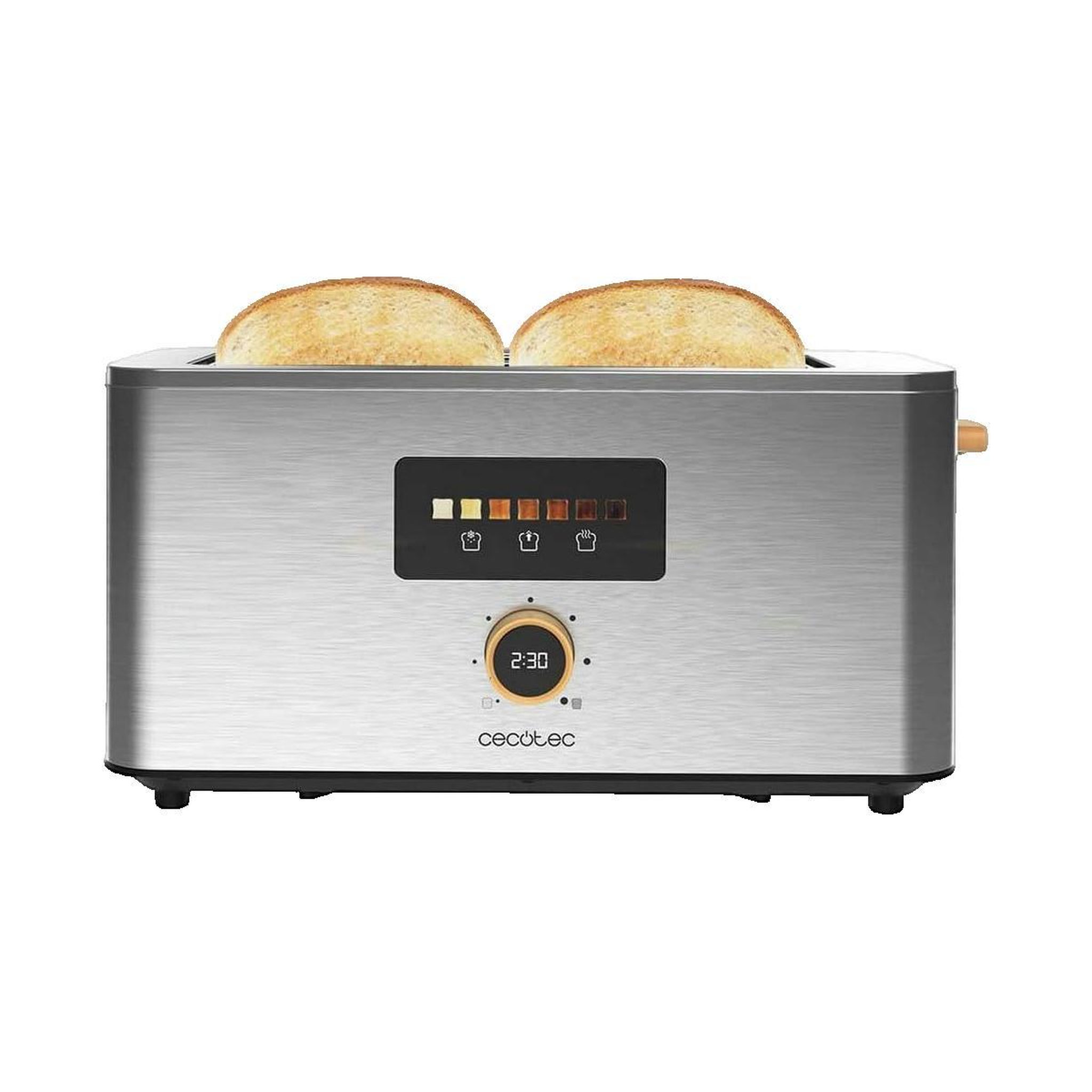 Voir la diapositive 3 : CECOTEC Grille-pain Cecotec Touch&Toast Extra Double inox