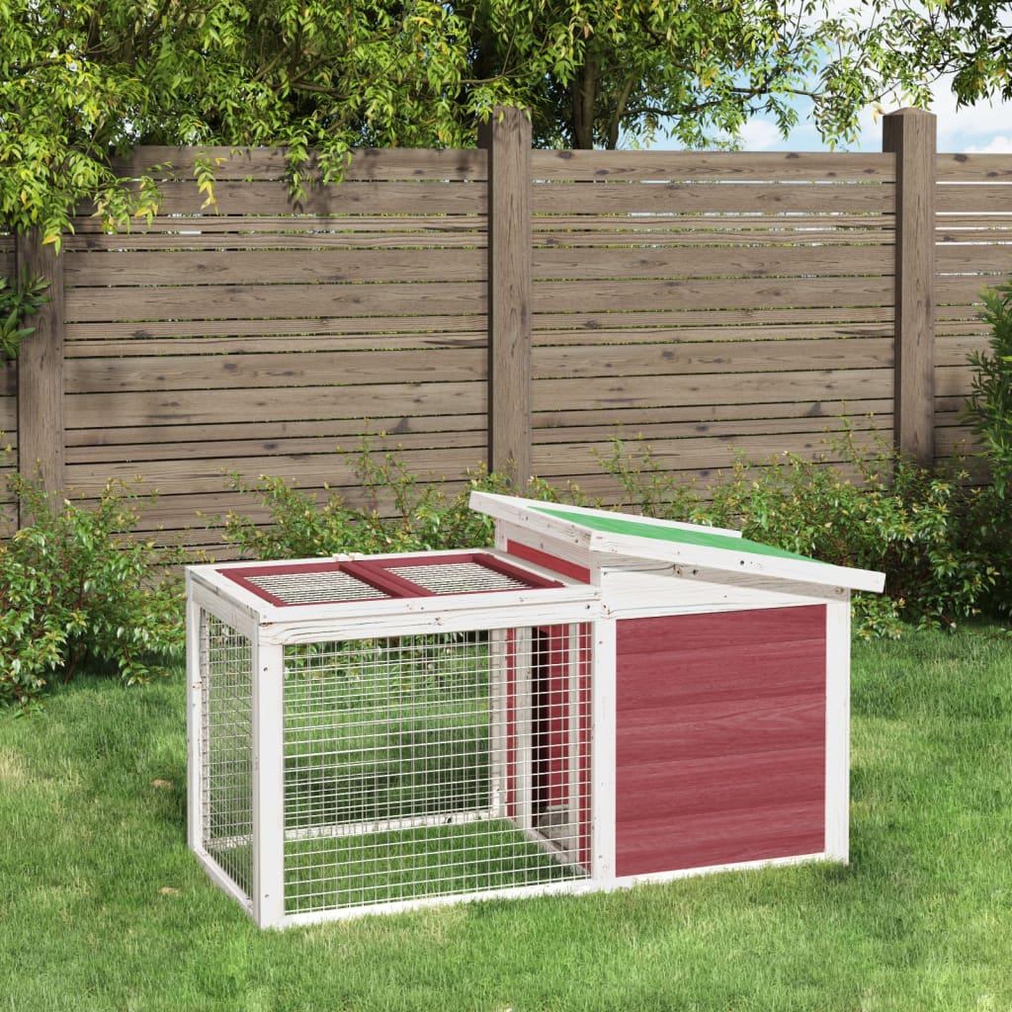 VIDAXL Clapier moka 100,5x54x55 cm bois de pin massif
