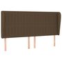 Voir la diapositive 2 : VIDAXL Tete de lit avec oreilles Marron fonce 203x23x118/128 cm Tissu