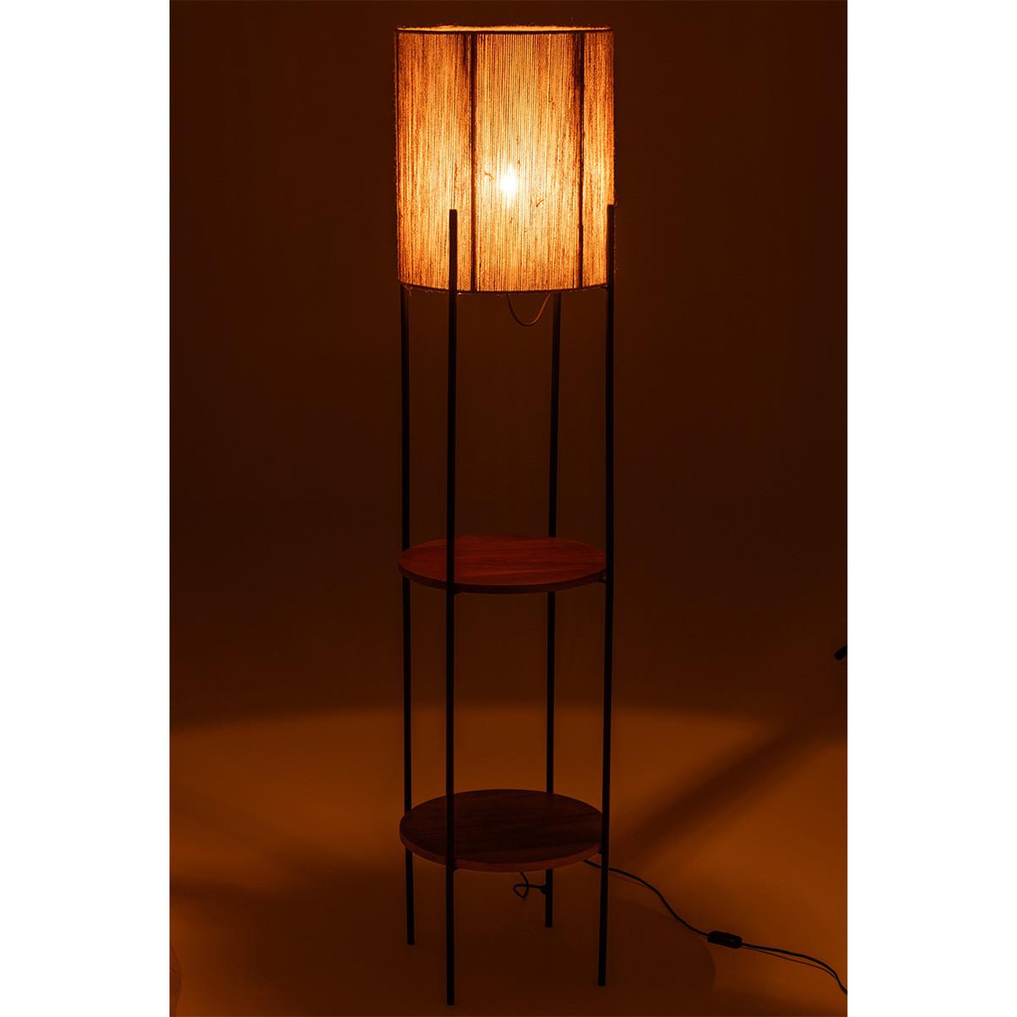 Voir la diapositive 5 : J-LINE Lampadaire en bois  manguier  160cm naturel