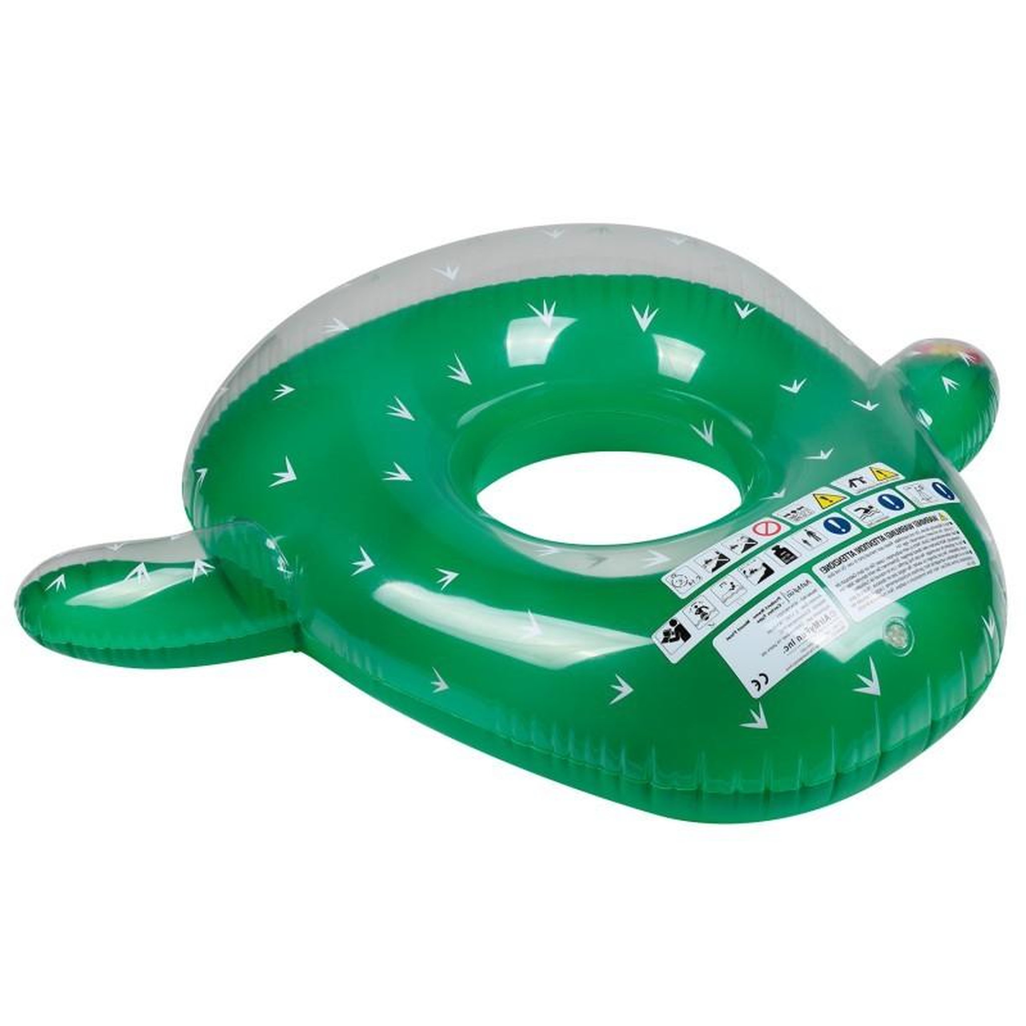 Voir la diapositive 4 : AIRMYFUN Bouée Gonflable Ronde XXL pour Piscine & Plage Ultra Confort, Flotteur Deluxe - Cactus ø130cm