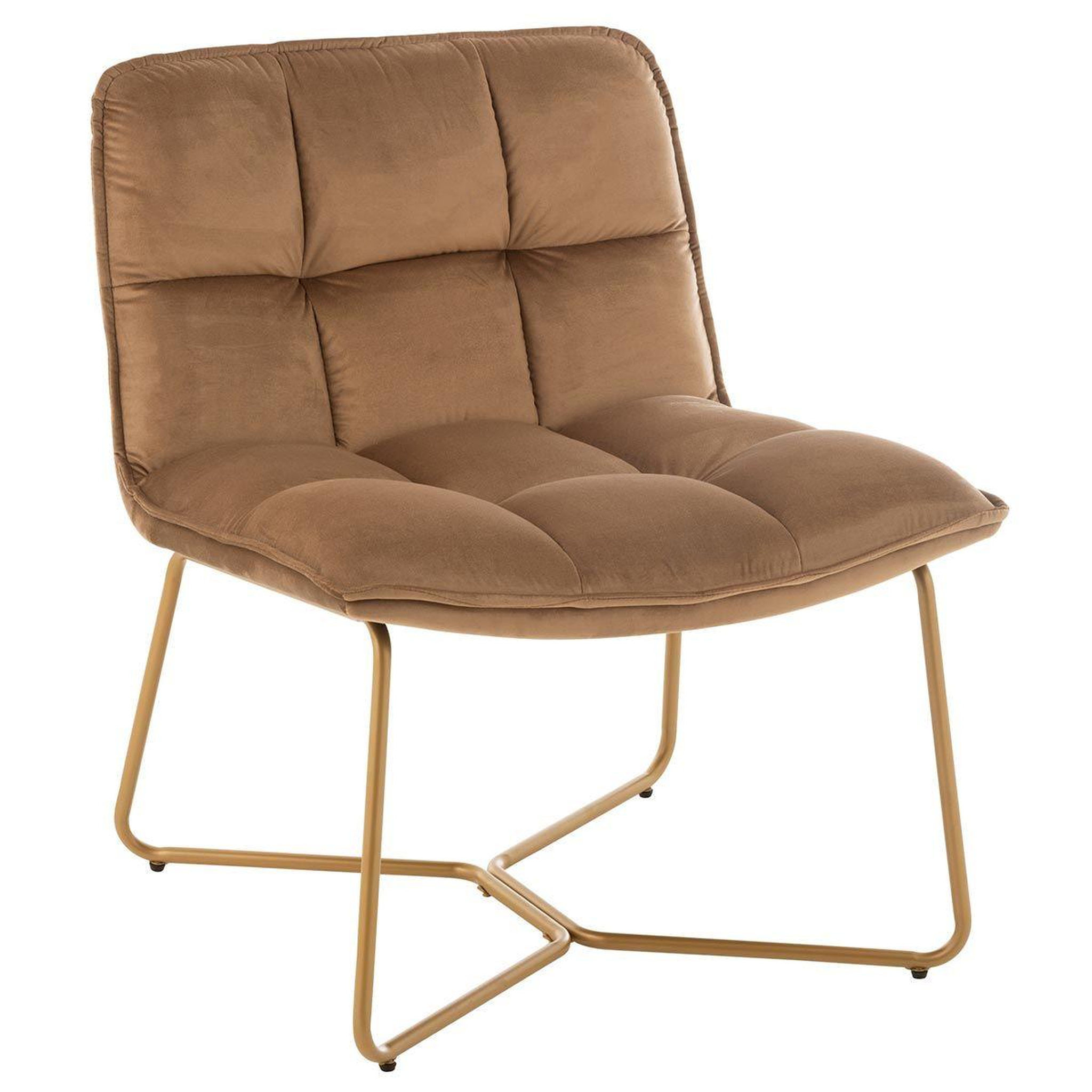 J-LINE Fauteuil lounge design  pierre  85cm marron
