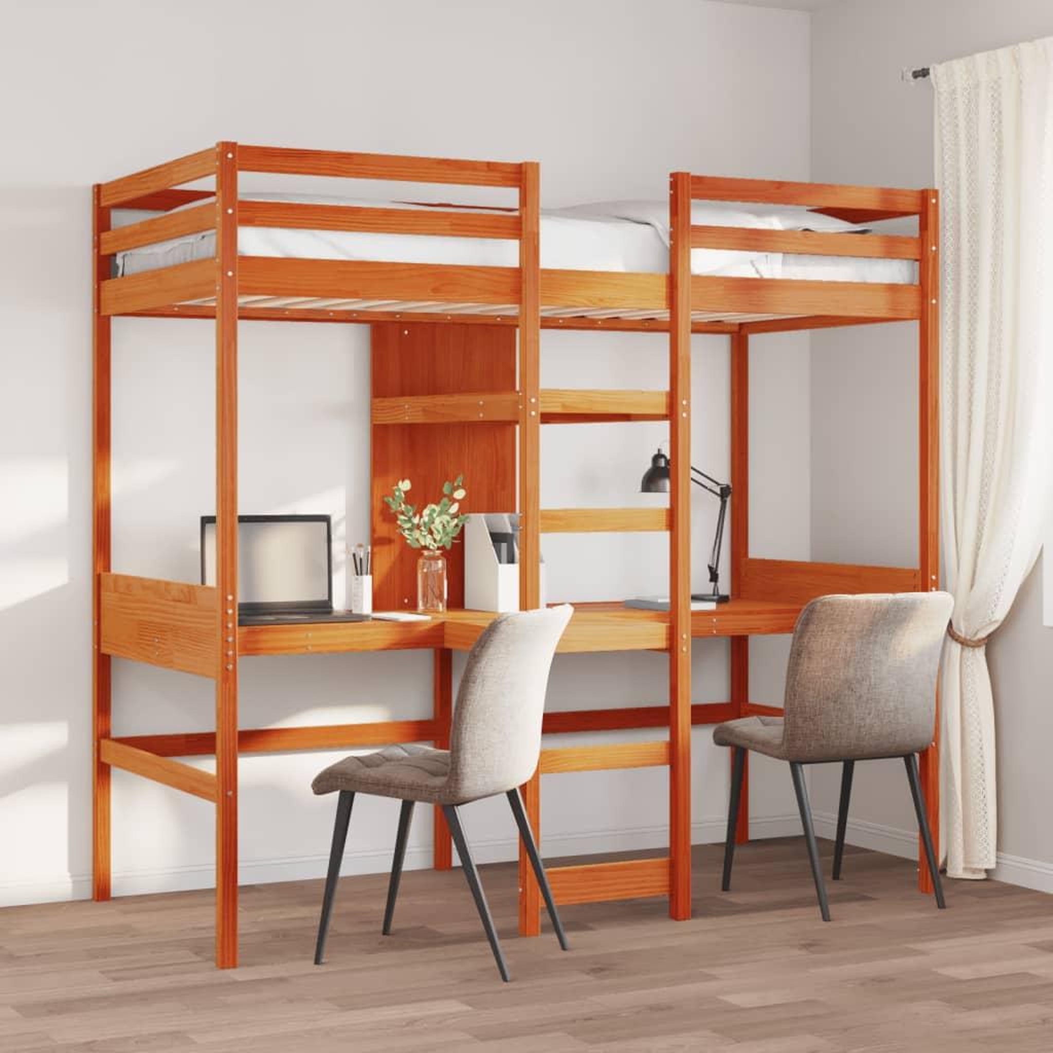 VIDAXL Cadre de lit superpose sans matelas 80x200cm bois de pin massif