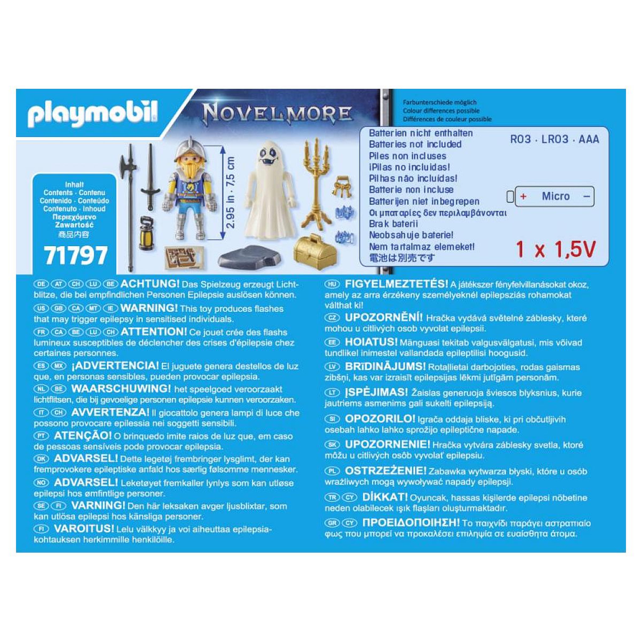 Voir la diapositive 2 : PLAYMOBIL 71797 Chevalier et fantôme à effets lumineux