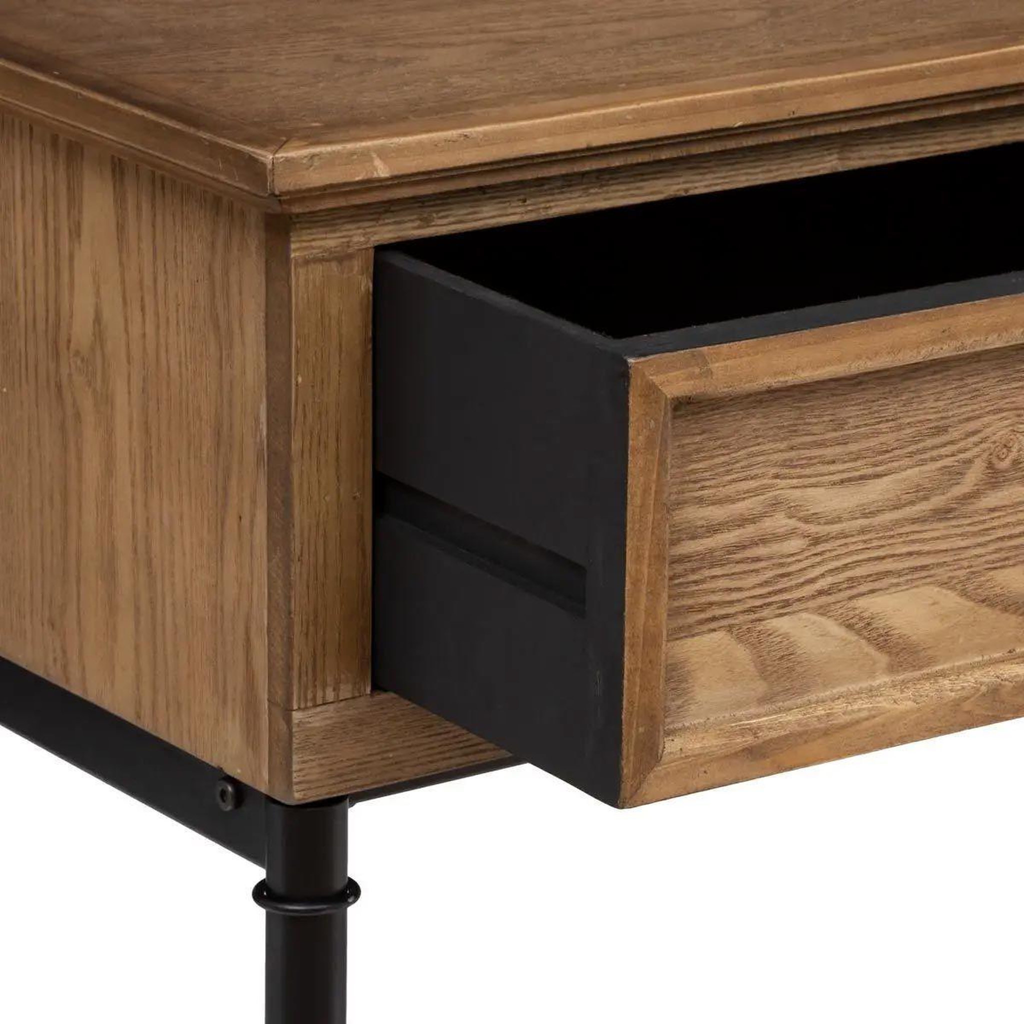 Voir la diapositive 3 : ATMOSPHERA Console 2 tiroirs design  danik  110cm naturel