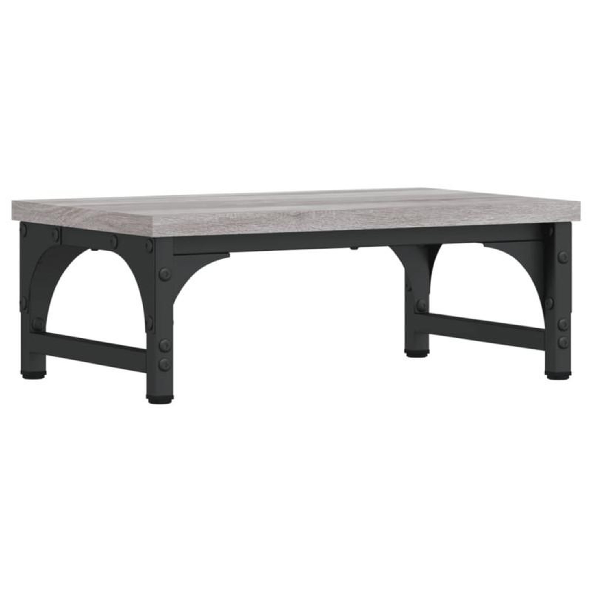Voir la diapositive 2 : VIDAXL Support de moniteur sonoma gris 37x23x14 cm bois d ingénierie