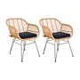 Voir la diapositive 2 : LISA DESIGN Candelaria - lot de 2 chaises - en poly rotin