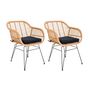 Voir la diapositive 2 : LISA DESIGN Candelaria - lot de 2 chaises - en poly rotin