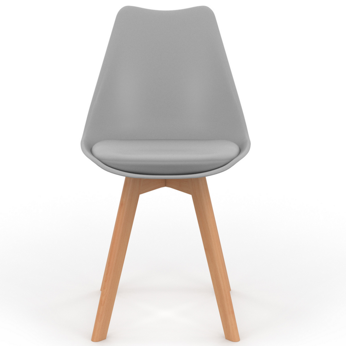 ID MARKET Lot de 4 chaises scandinaves SARA gris clair pour salle à manger