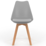 Voir la diapositive 3 : ID MARKET Lot de 4 chaises scandinaves SARA gris clair pour salle à manger