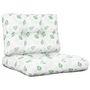 Voir la diapositive 2 : VIDAXL Coussins de palette lot de 2 motif de feuilles tissu