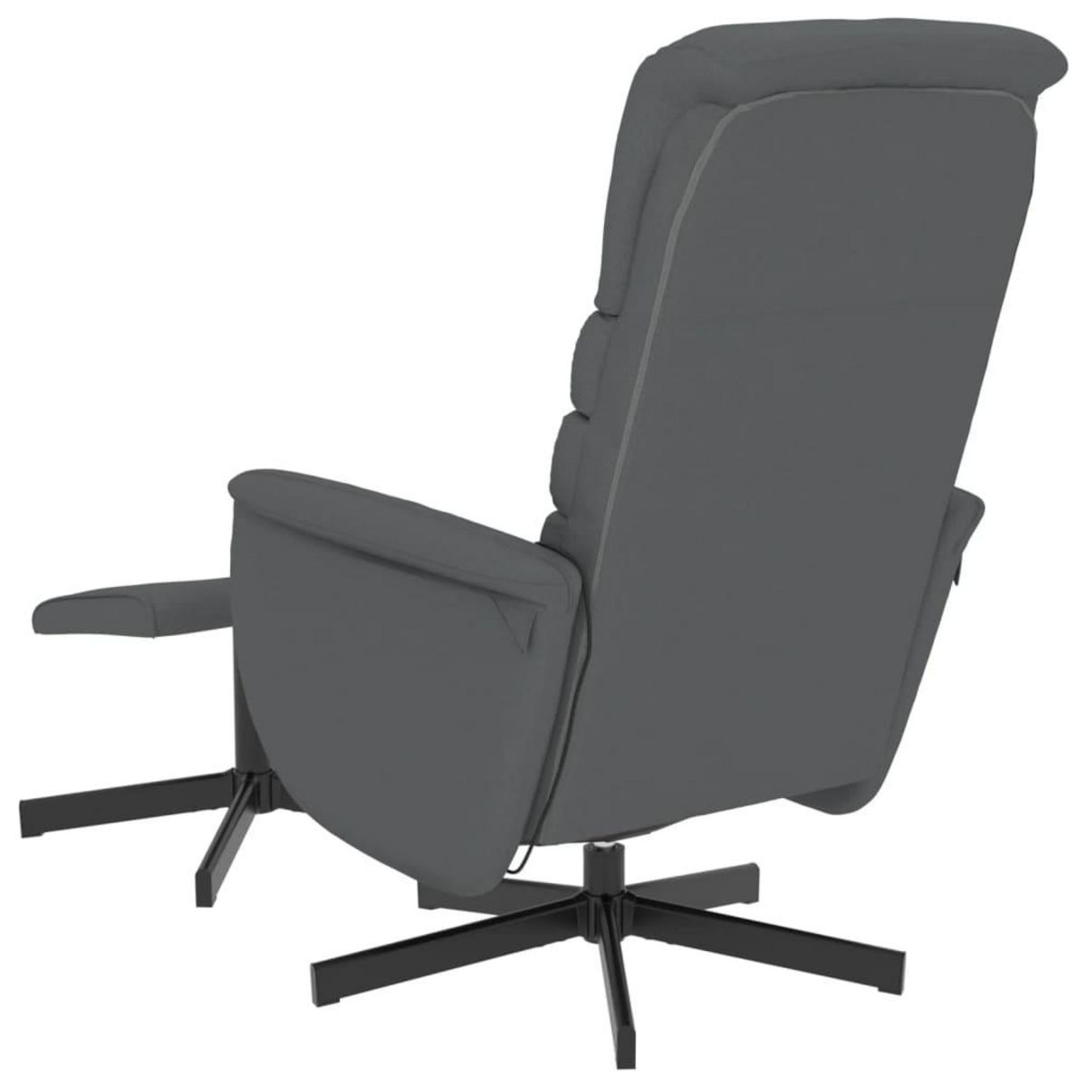 VIDAXL Fauteuil inclinable de massage avec repose-pied gris similicuir