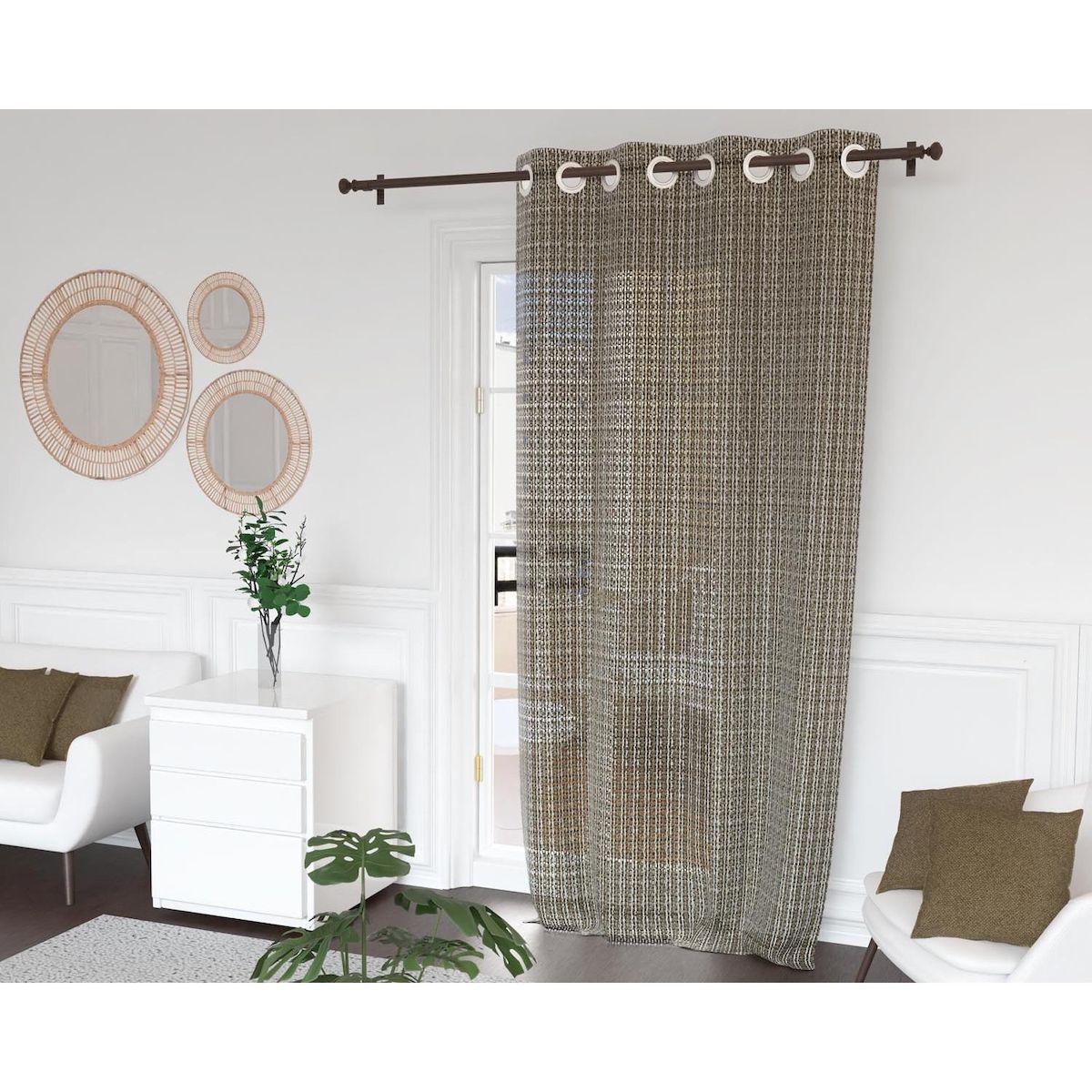 SOLEIL D'OCRE Voile à oeillets 135x250 cm ARTHUR, par Soleil d'Ocre